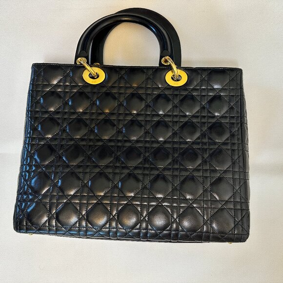 Authentic Christian Dior - Lady Dior Handbag, Large - Picture 5 of 16